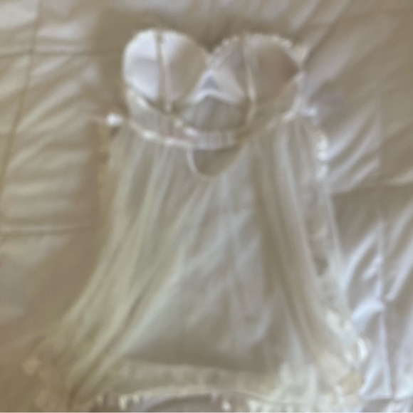 white sequin Victoria Secret Bridal Lingerie - Picture 2 of 5